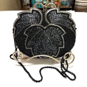 ART DECO ELEGANT BEADED CROSS BODY BAG EUC